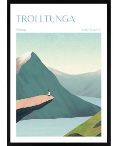 Poster 50x70 Travel Trolltunga, Norway