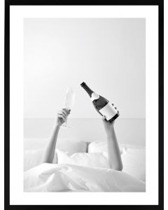 Poster 50x70 In bed Cava & Glass