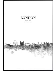 Poster 30x40 B&W London (planpackad)