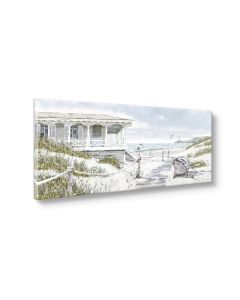Tavla Canvas 60x150 Boat & Beach House